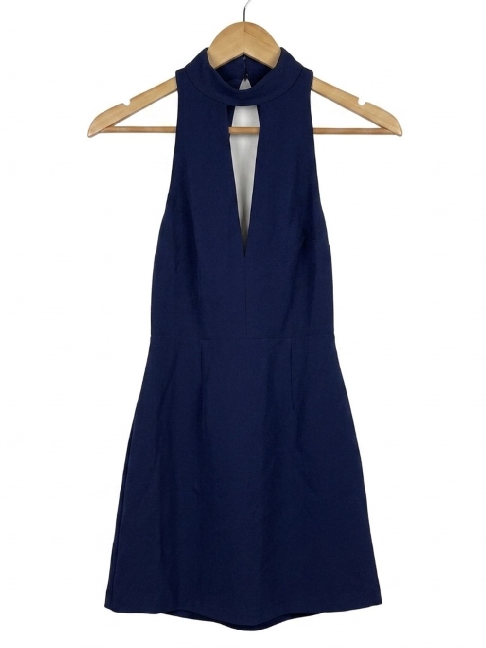 Express Navy Backless with Lace Detail Halter Dress Size 0